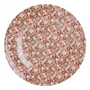 Melanin middagstallerken brun m/blomster
