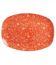 Melanin liten rektangulær tallerken orange