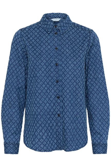 Sarafia skjorte - mønstret blå