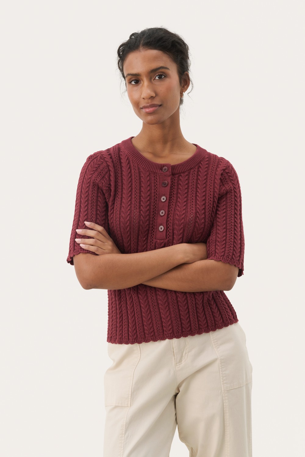 Rosario cardigan -Burgunder