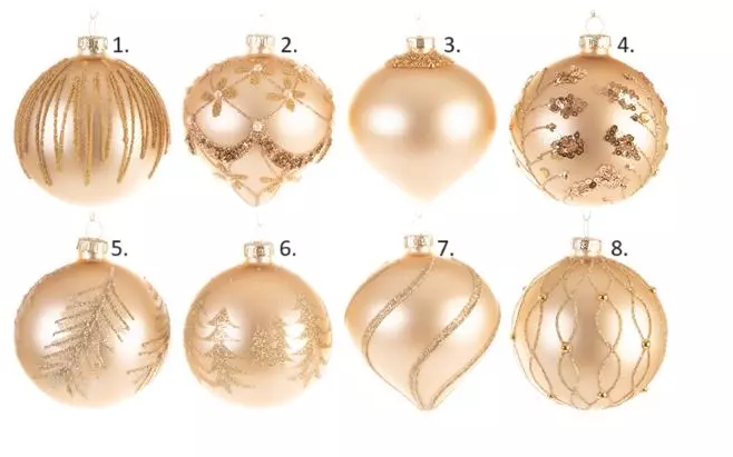 Julekule matt champagne