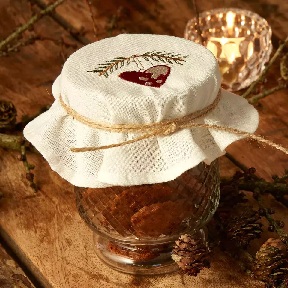 Stofflokk til krukke D16cm natur