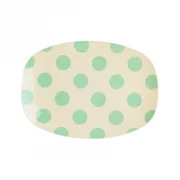 Melanin stor rektangulær tallerken med prikker