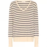 Basic stripete genser - Hvit