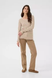 Ribba stripete Genser - Brun