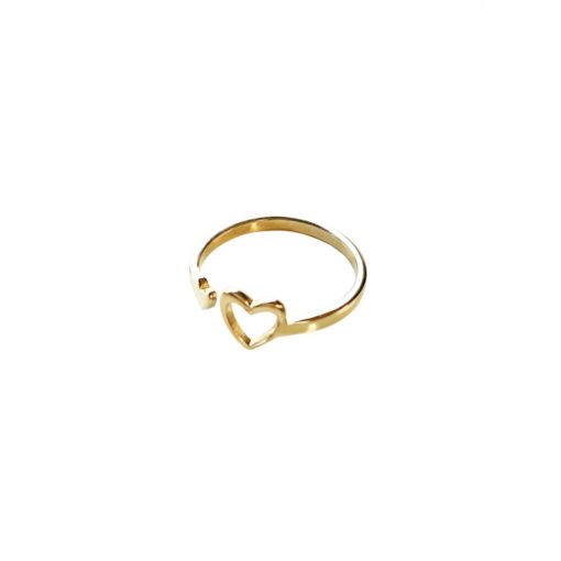 Miracle Heart Ring Goldtoned Brass