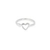 Miracle Heart Ring Silvertoned Brass