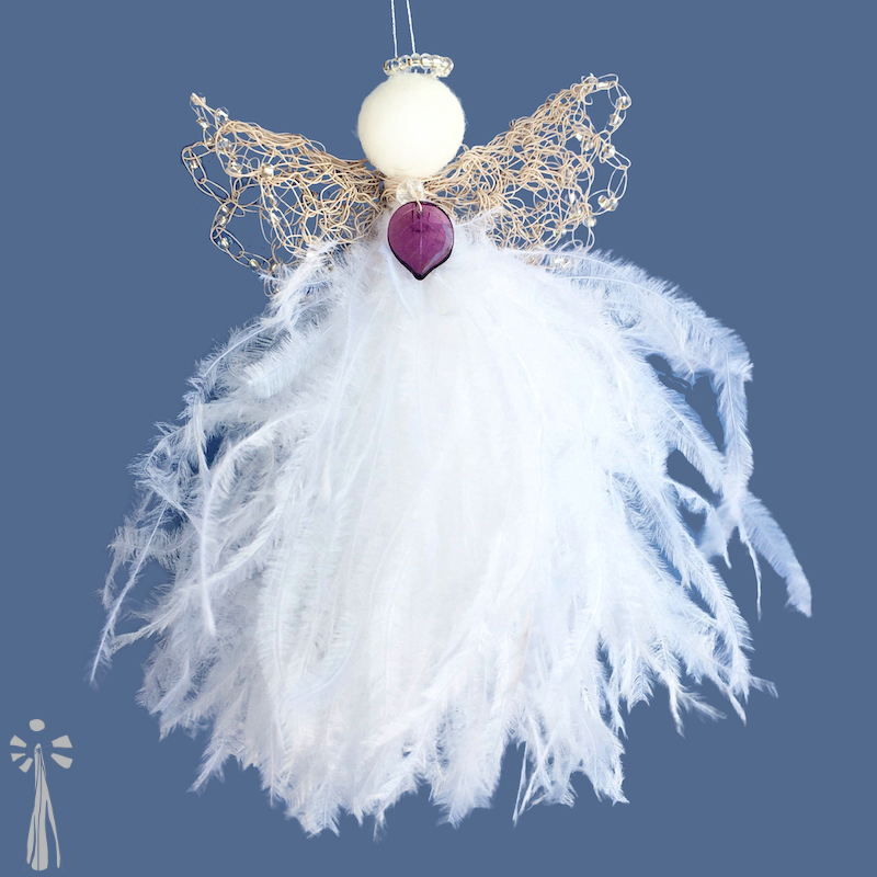 KA Kiran Ivory purple leaf