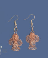 Juweel Knitted Rose earrings