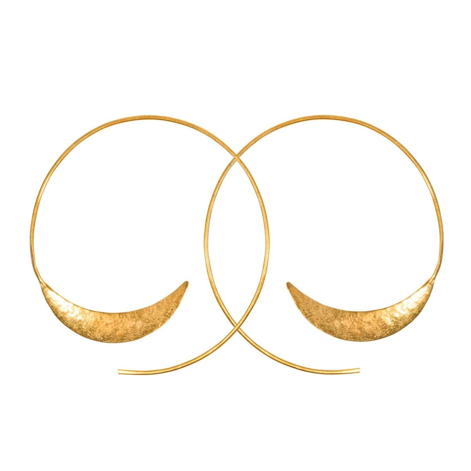 Solstice Hoops Goldtoned Brass