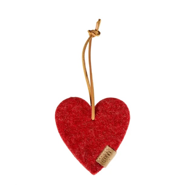 Heart Ornament Zero Waste Wool