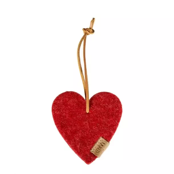 Heart Ornament Zero Waste Wool