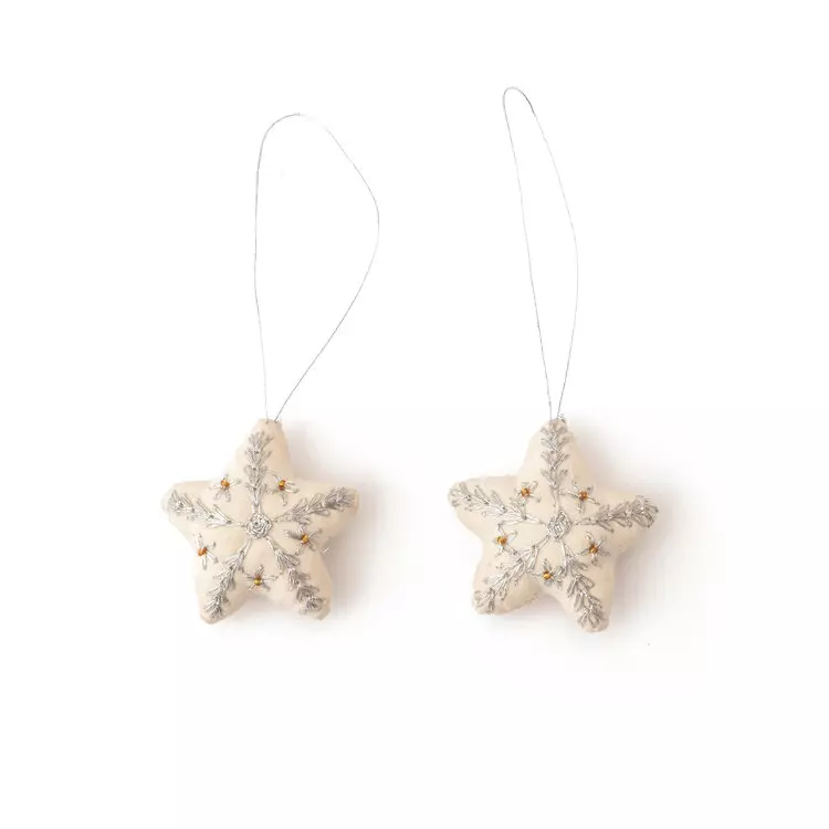 Others Christmas Stars Silver 2pk