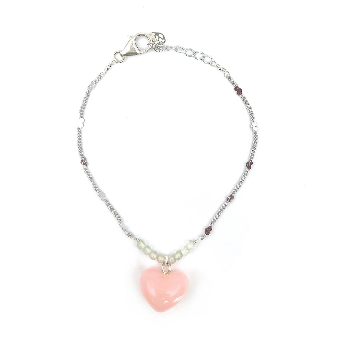 Heart Chain Bracelet - Sterling Silver