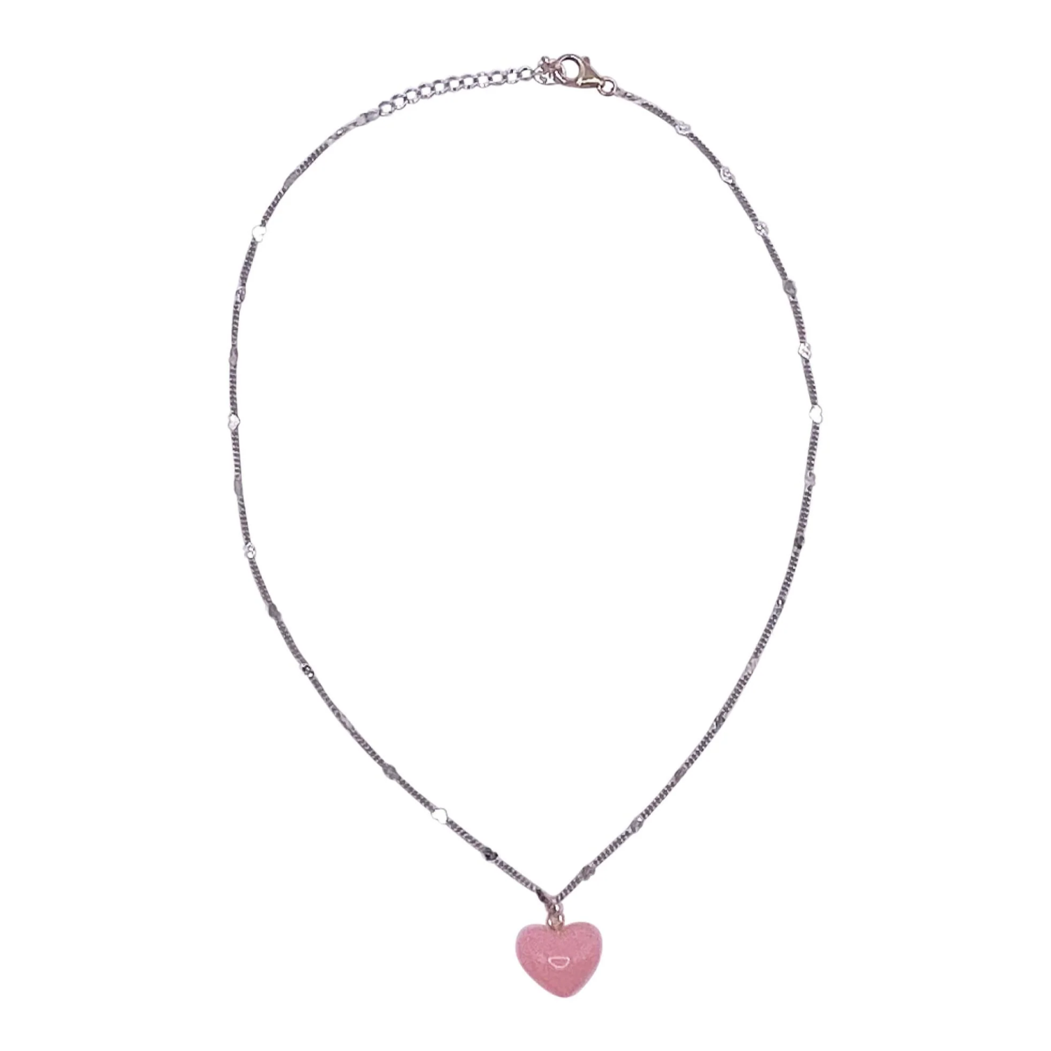 Heart Chain Necklace - Sterling Silver
