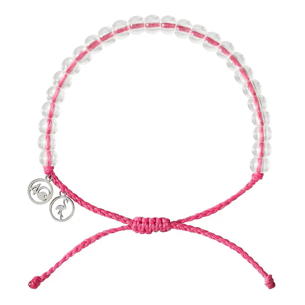 4ocean Pink Flamingo Beaded Bracelet