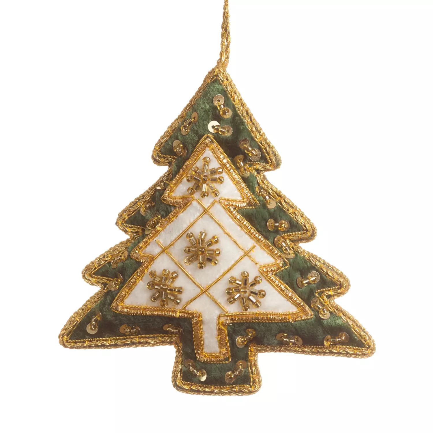 St. Nicolas Christmas Tree Green/White