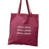Totebag Peace, Please (Maroon)
