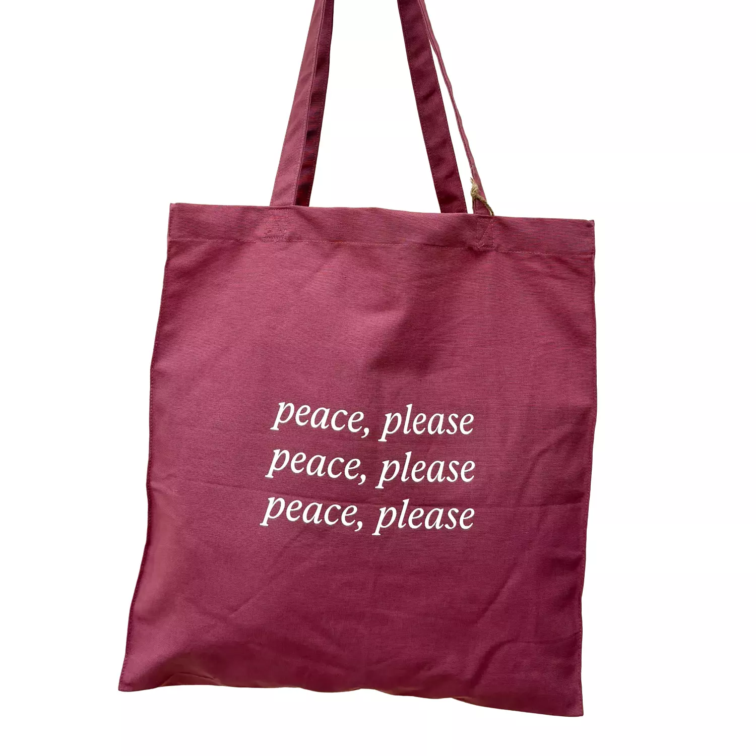 Totebag Peace, Please (Maroon)