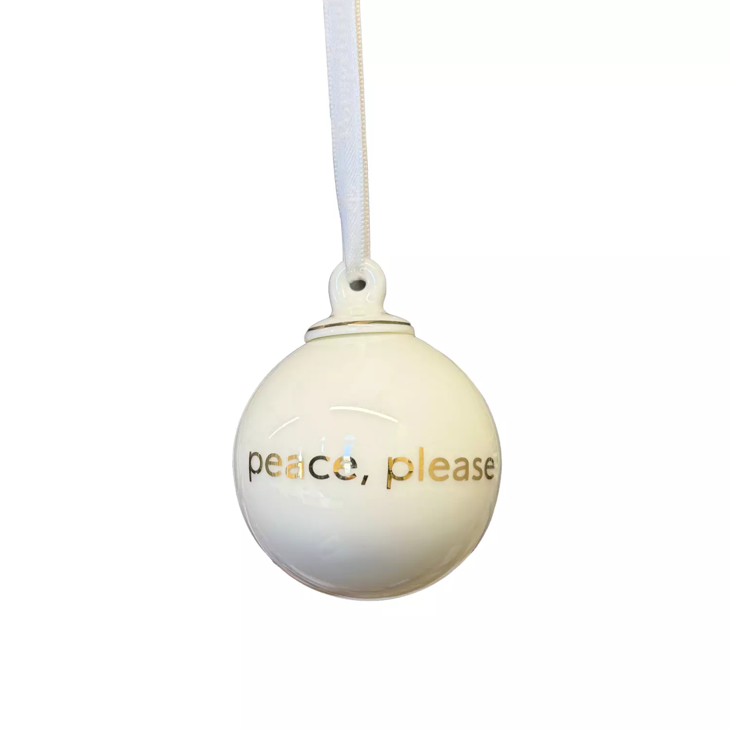 Porcelain Ornament Peace, Please