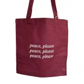 Totebag Peace, Please (Burgundy)