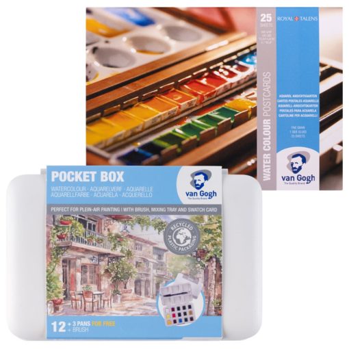 Talens Van Gogh gavesett pocketbox m/blokk