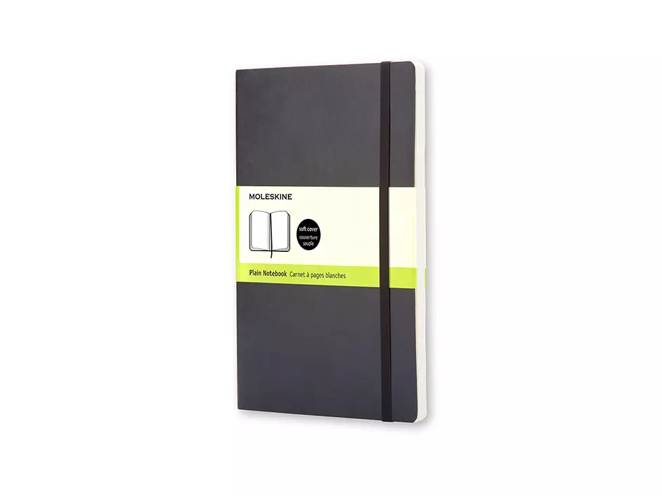 Moleskine Classic Notebook Soft - Plain Black 9x14