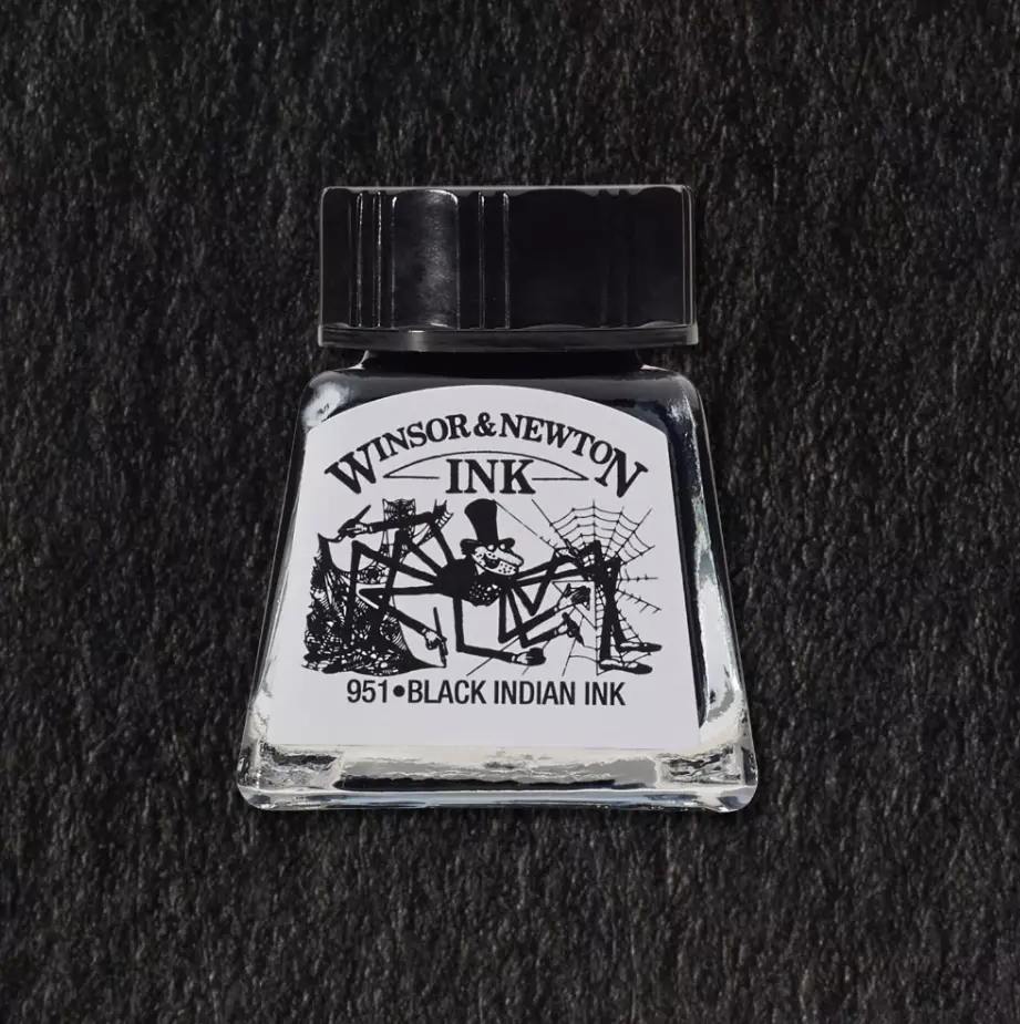 W&N Drawing Ink 14ml 030 Black Indian Ink