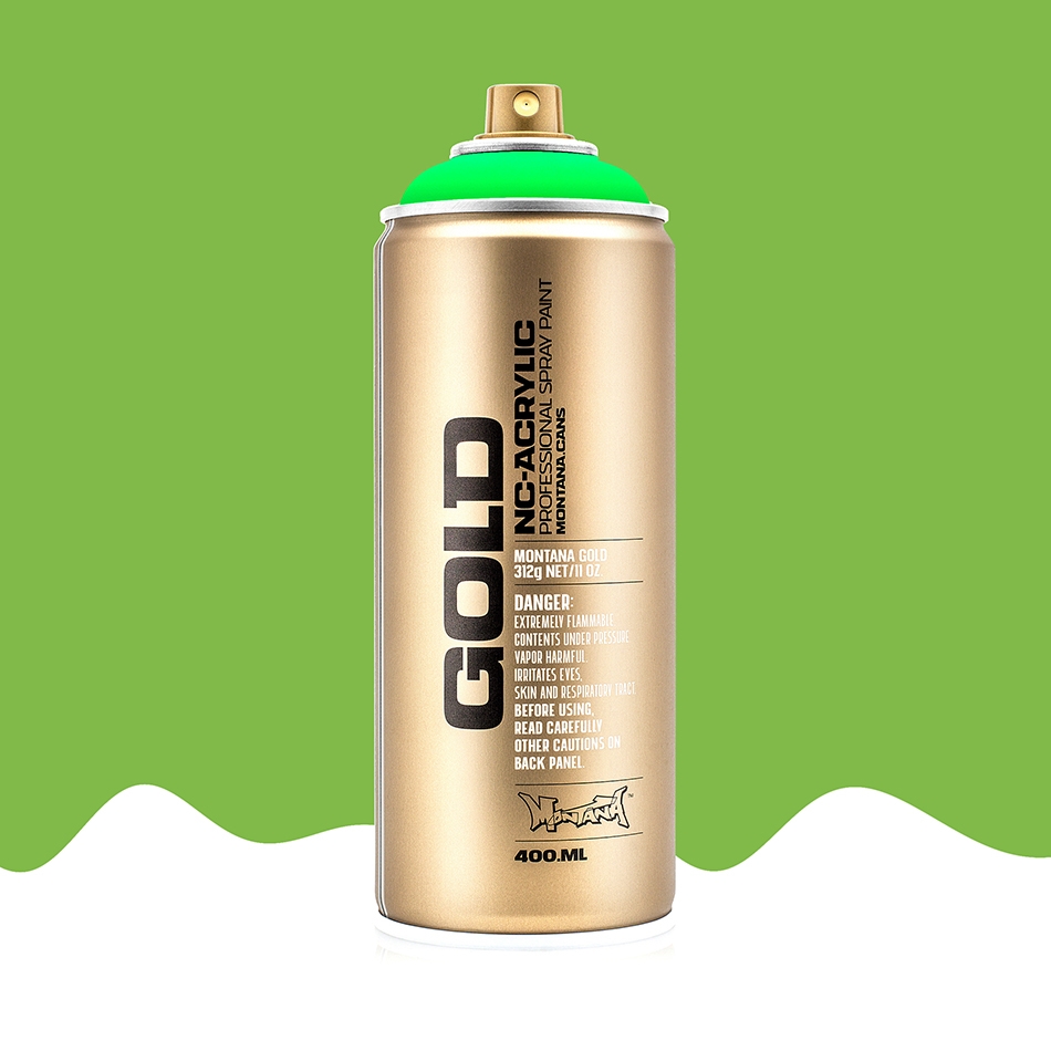 Montana GOLD Acrylic Spray 400ml F6000 Fluo Acid Green
