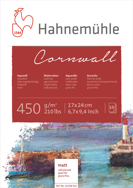 Hahnemühle Cornwall Watercolour matt 450gr. 17x24 628414