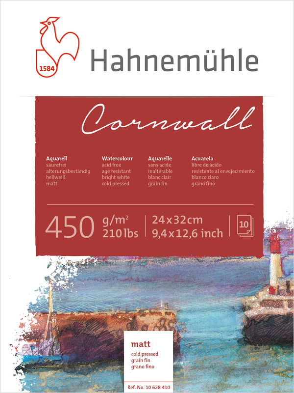 Hahnemühle Cornwall Watercolour matt 450gr. 24x32 628410