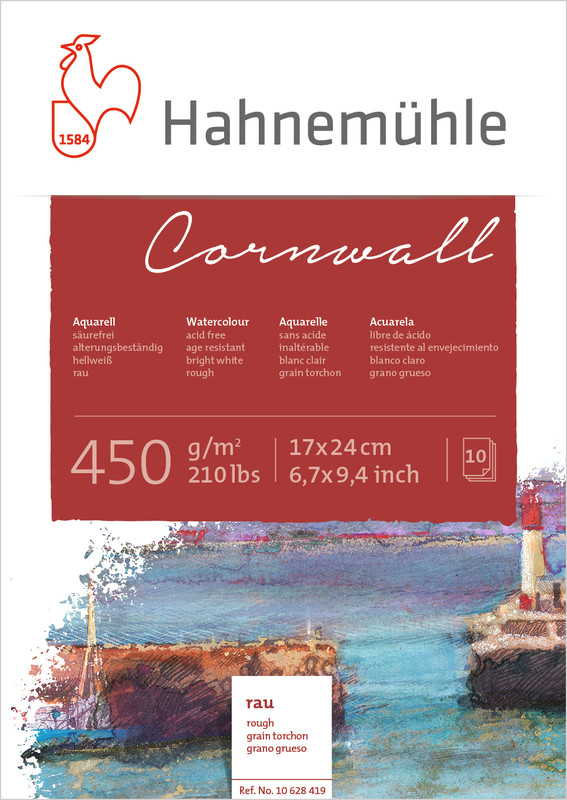 Hahnemühle Cornwall Watercolour rough 450gr. 17x24 628419