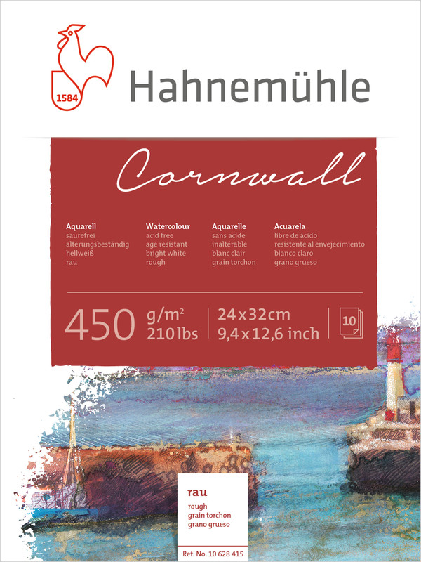 Hahnemühle Cornwall Watercolour rough 450gr. 24x32 628415