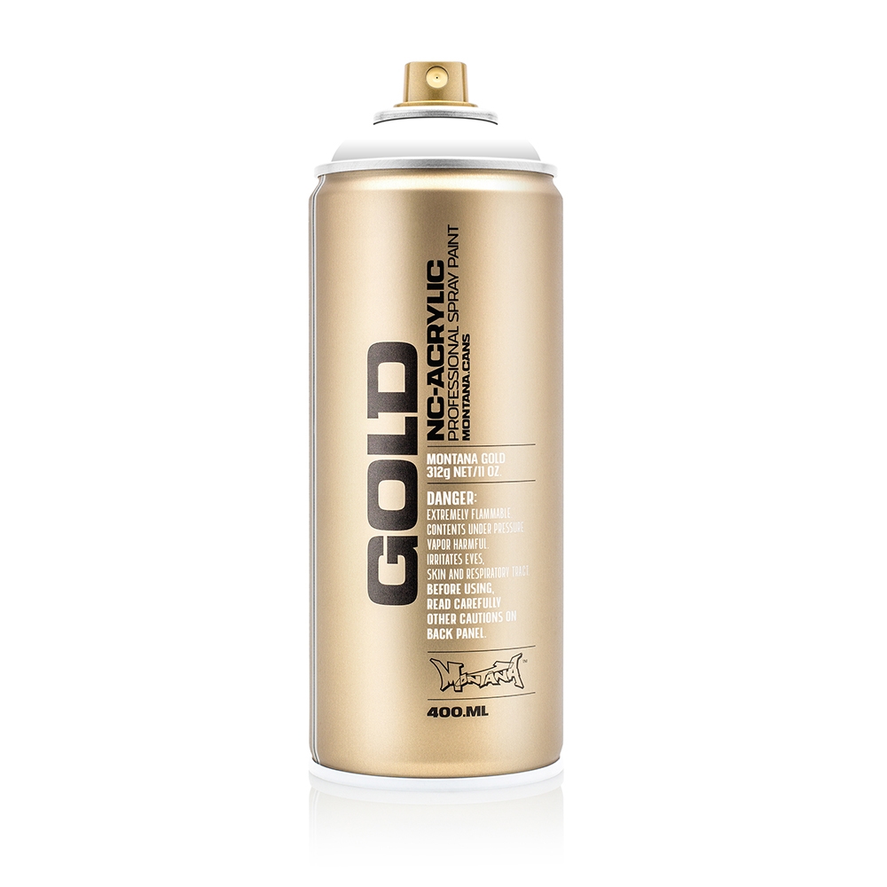 Montana GOLD Acrylic Spray 400ml S9120 Shock White Pure