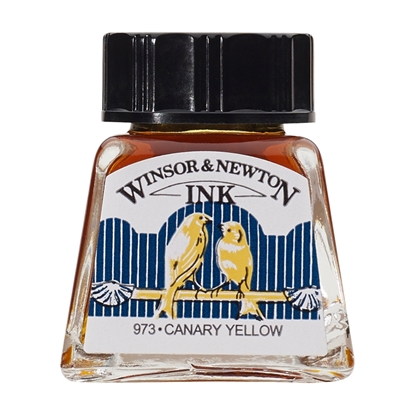 W&N Drawing Ink 14ml 123 Canary Yellow