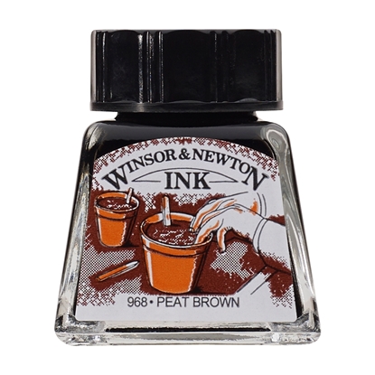 W&N Drawing Ink 14ml 469 Peat Brown