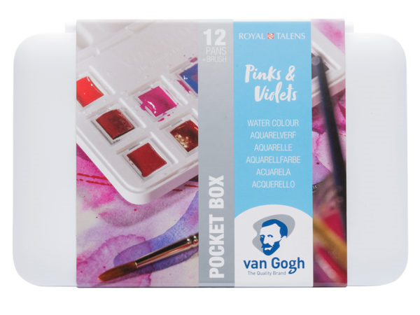 Talens Van Gogh PocketBox Pinks&Violets 12 - 1/2 pans