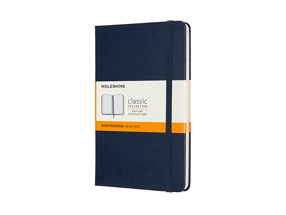 Moleskine Classic Notebook Hard - Linjert Sapphire Blue 11,5x18cm