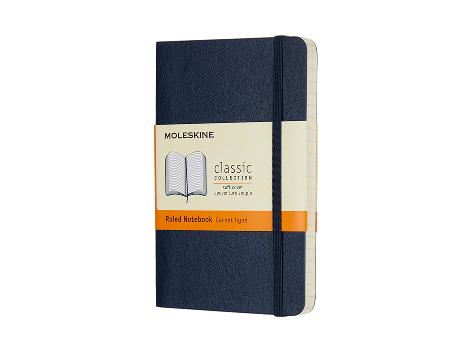 Moleskine Classic Notebook Soft - Linjert Sapphire Blue 9x14cm