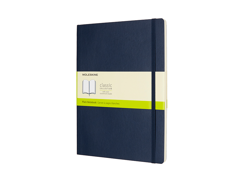 Moleskine Classic Notebook Soft - Blank Sapphire Blue 19x25cm