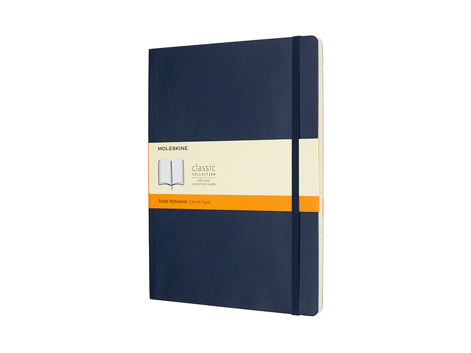 Moleskine Classic Notebook Soft - Linjert Sapphire Blue 19x25cm