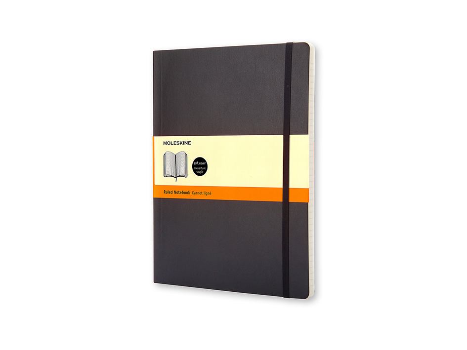 Moleskine Classic Notebook Soft - Linjert Black 19x25cm