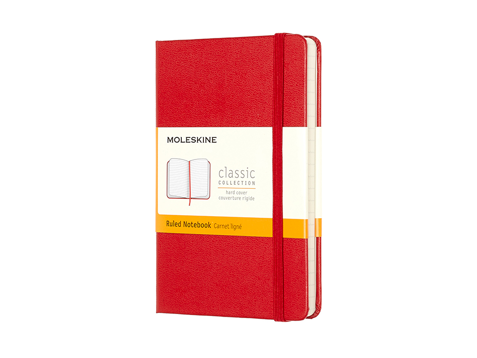 Moleskine Classic Notebook Hard - Linjert Scarlet Red 9x14cm