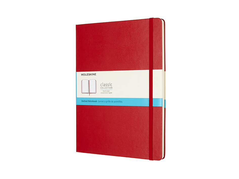 Moleskine Classic Notebook Hard - Prikker Scarlet Red 19x25cm