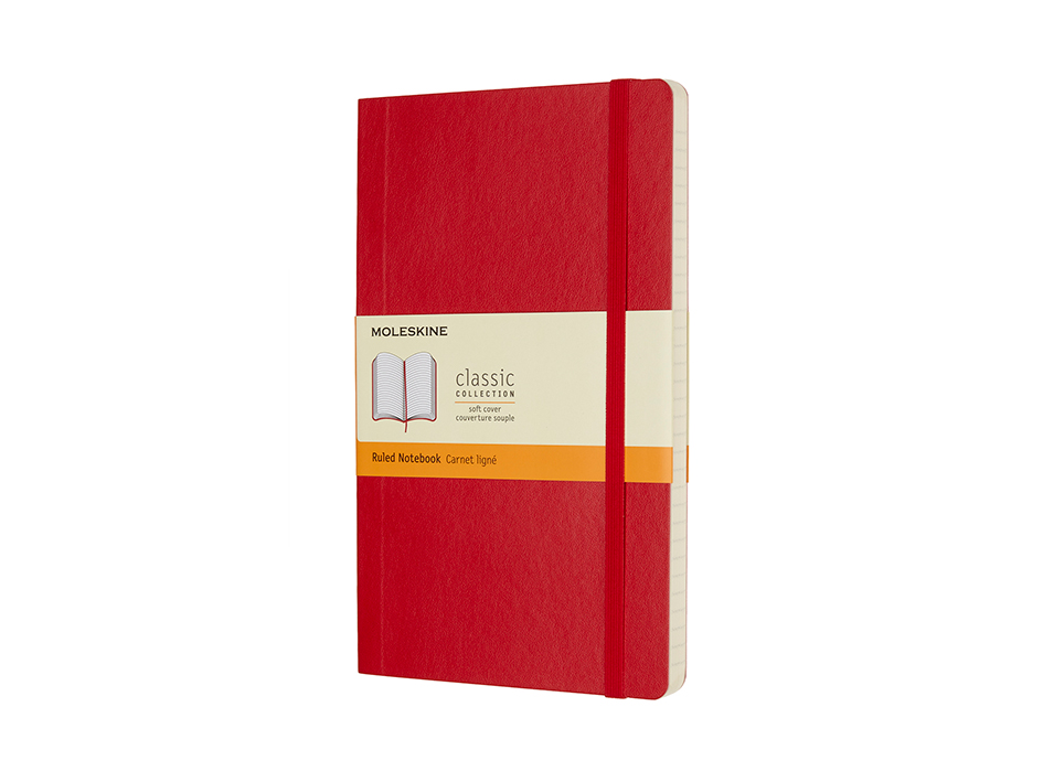 Moleskine Classic Notebook Soft - Linjert Scarlet Red 13x21cm
