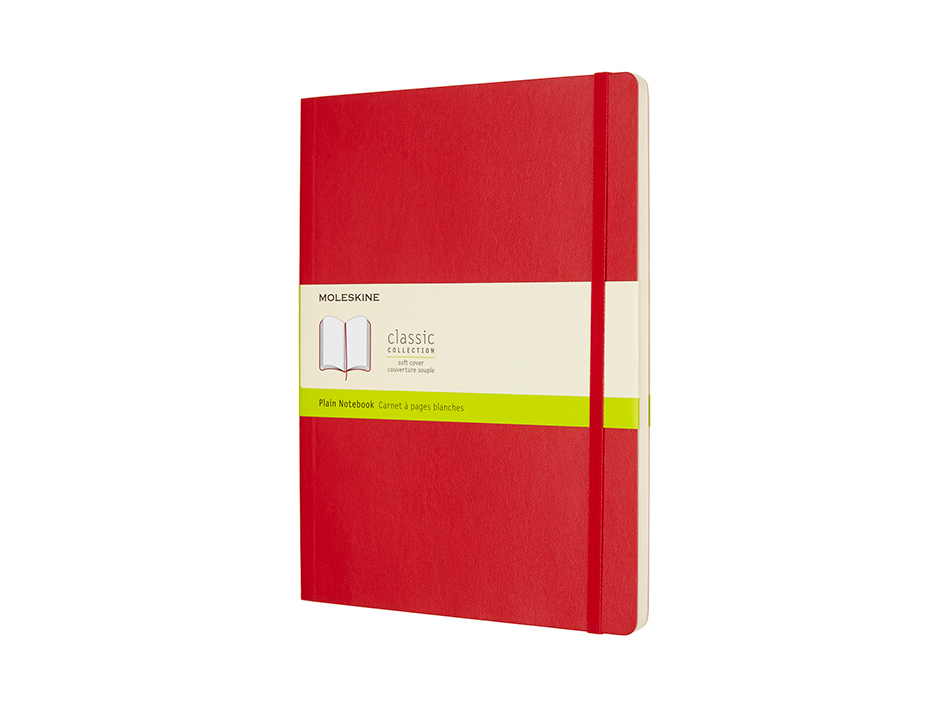 Moleskine Classic Notebook Soft - Blank Scarlet Red 19x25cm