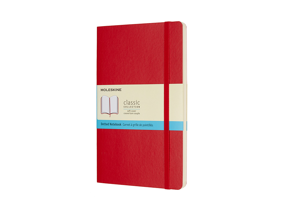 Moleskine Classic Notebook Soft - Prikker Scarlet Red 13x21cm