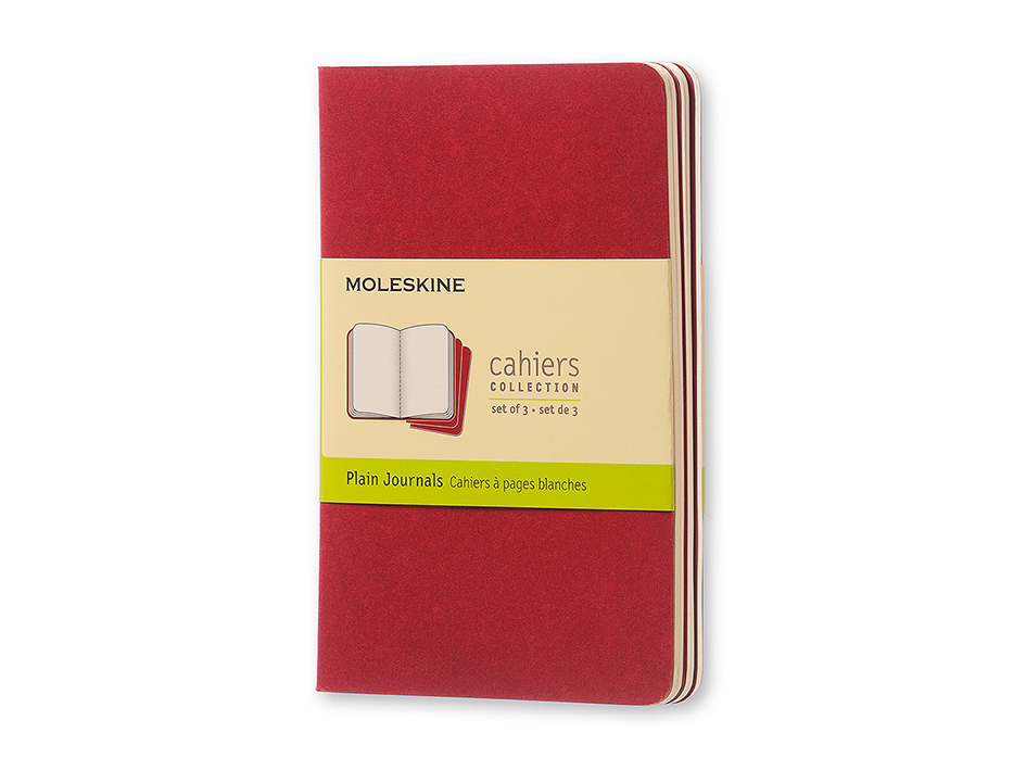 Moleskine Cahier Journal P - Blank Cranberry Red 9x14