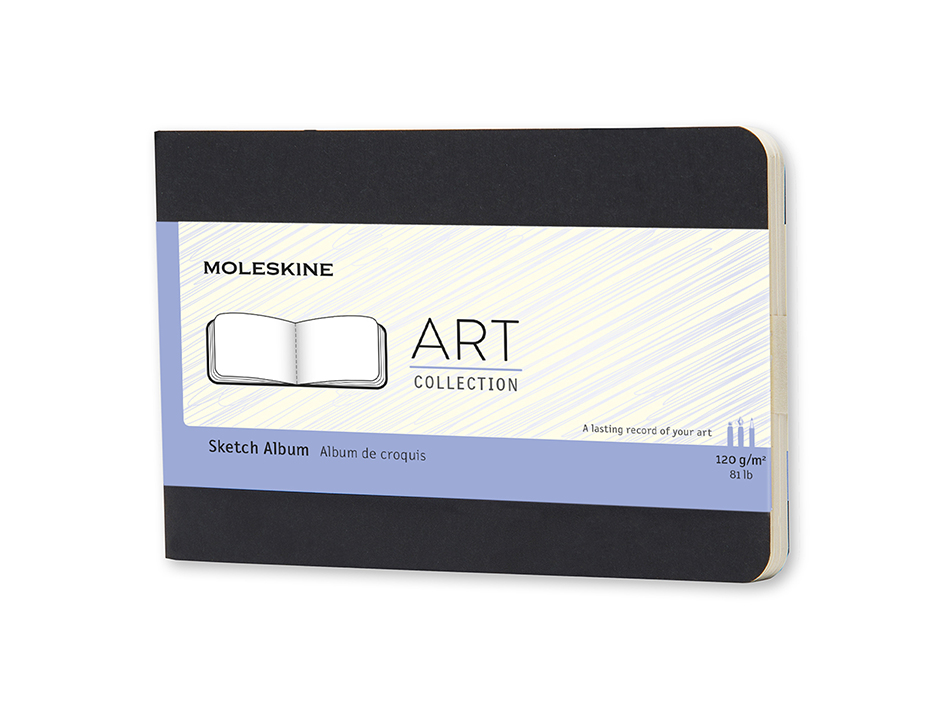 Moleskine Art Sketch Album Cahier P - Blank Black 9x14