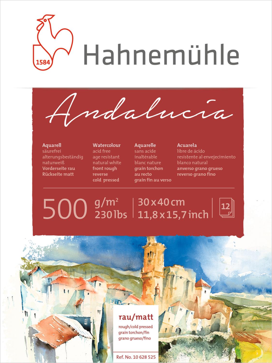 Hahnemühle Andalucia Watercolor 500gr. 30x40 628525
